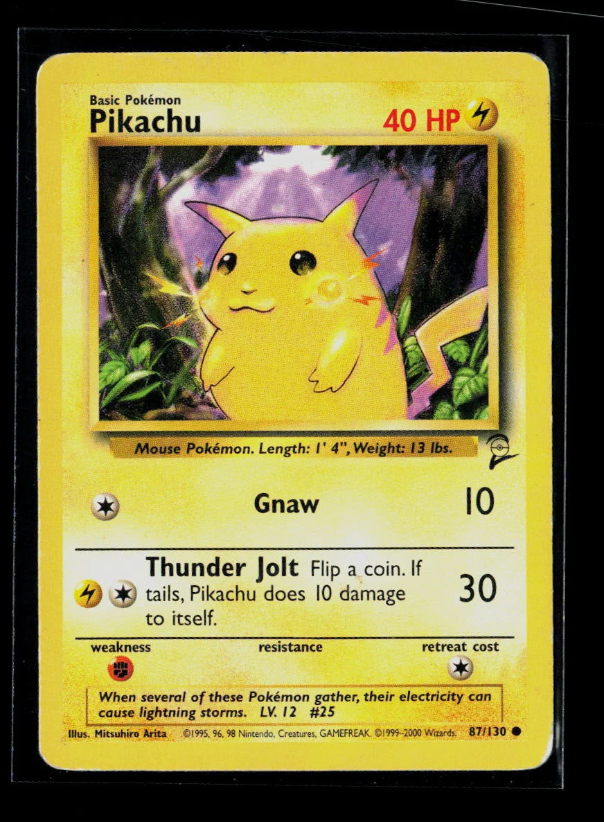 Pokemon 2000 Base Set 2 Pikachu #87/130