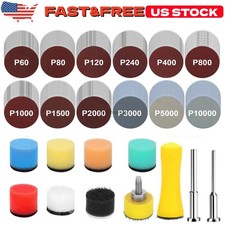 250x 1inch Sanding Discs 60-10000 Grit For Drill Wet Dry Hook Loop Sandpaper US 0.06 per gallon