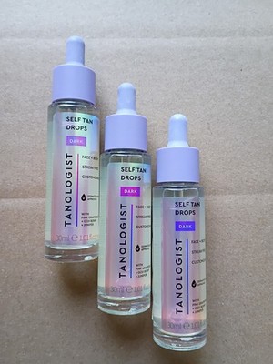 Self Tanner TANOLOGIST Express Tan Drops DARK Face & Body 30ML/ 1 Oz 3 PACK