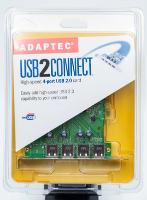 Adaptec USB2Connect AUA-4000V KIT High Speed 4-port USB 2.0 Card