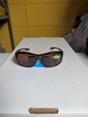 Solar Shield Classic Amber Polarized Fits Over L Sunglasses 100% UVA & UVB NEW