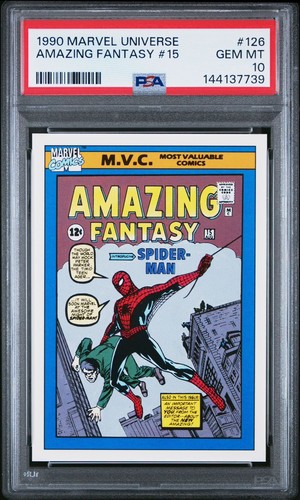 Amazing Fantasy #15 1990 Marvel Universe #126 PSA 10 Gem Mint Spider-Man Origin