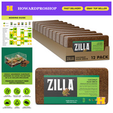Organic Coconut Husk Brick Reptile Bedding - 12 Pack, Eco-Friendly Substrate
