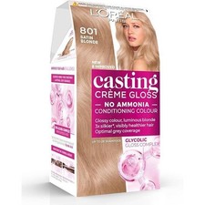 Image of 3 x L'Oreal Casting Creme Gloss Semi-Permanent Hair Colour 801 Satin Blonde