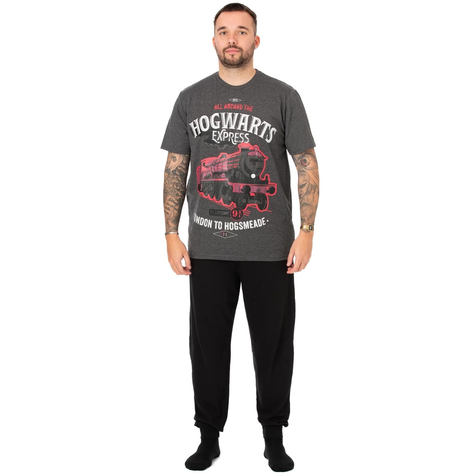 Harry Potter Set de Pijama Largo Hogwarts Express para Hombre (NS7153)