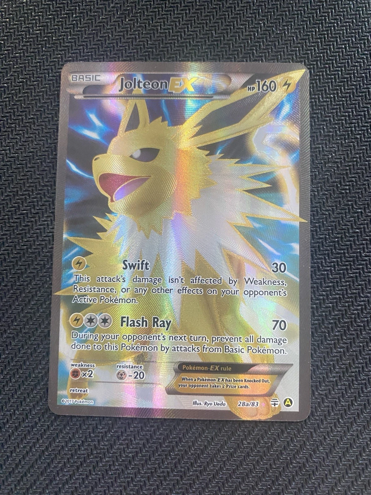 Pokémon TCG XY Generations Jolteon EX 28a/83 Holo Card