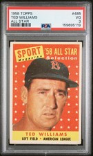 1958 Topps #485 Ted Williams All Star PSA 3