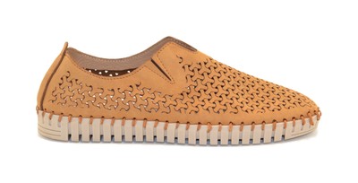 Slip-on in nabuk laserato Caramel Slip-on in nabuk laserato Caramel