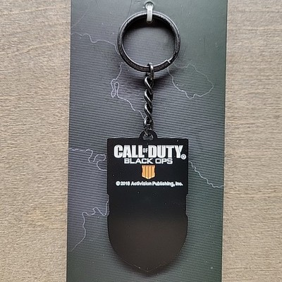 Call of Duty Black Ops Metal Keychain CoD Video Game Skull Logo