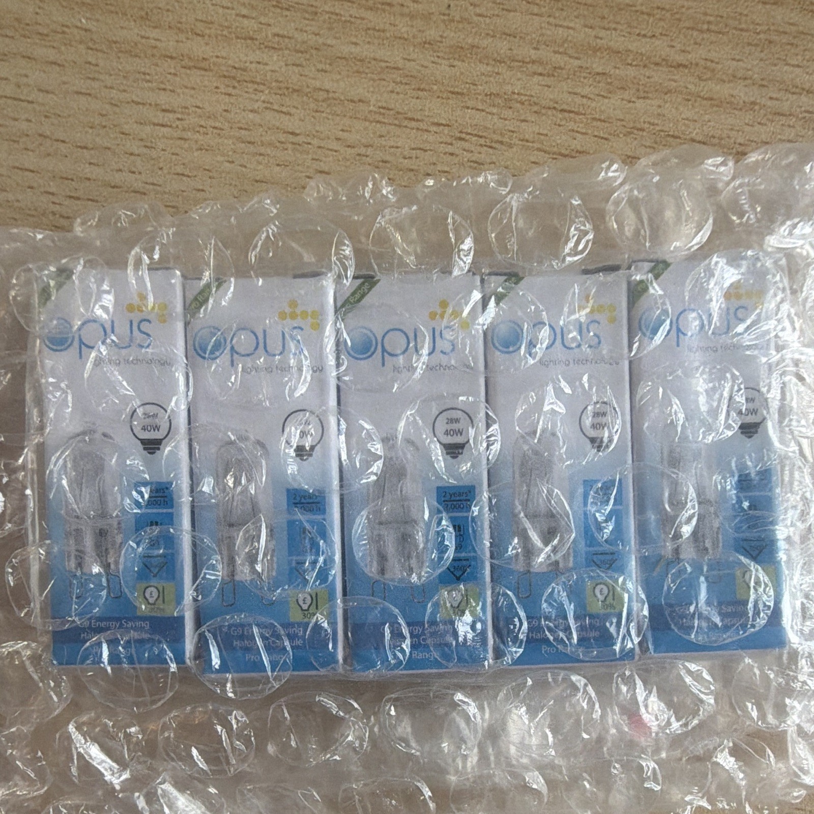 Opus G9 Halogen Capsule Bulb 28W (40W) 2700K Clear Dimmable x5 image 2