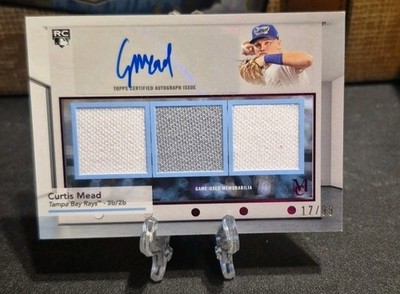 2024 Topps Museum Signature Swatches Triple Curtis Mead SWTRA-CM /99 AU, MEM, RC