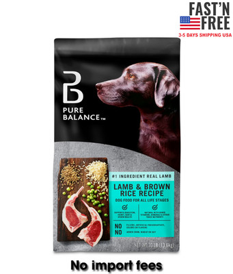 Pure Balance Lamb & Brown Rice Recipe Dry Dog Food, 30 lbs