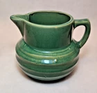 Vintage McCoy Stoneware 38oz Green Pottery Buttermilk Pitcher, Shield Mark #121