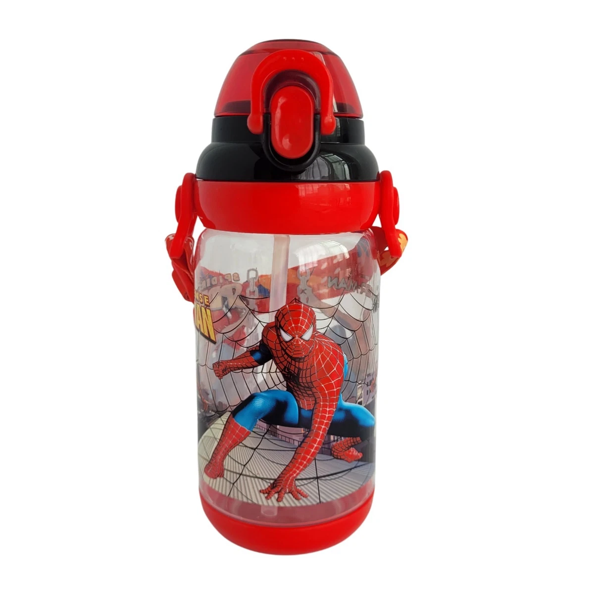 CERDÁ LIFE'S LITTLE MOMENTS Botella Aluminio Infantil de Spiderman de 500 ml de Capacidad y Tapón a Presión-Licencia Oficial Marvel, Color Rojo, Talla única (2600001282