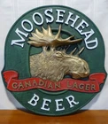 Vtg Moosehead Canadian Lager Beer Plastic 3D Advertisement AD Sign 14" Man Cave