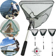 Landing Net Telescopic Folding Fishing Extending Fly Carp Long Handle Durable