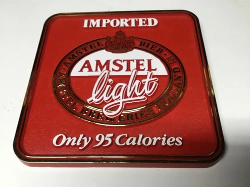 Vintage Amstel Light Bier Beer Brewing Co Hallmark Plastics Bar Sign NOS NEW