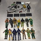 Huge GI Joe 25th Anniversary Lot Of 15 Figures Weapons Bases Cobra Hasbro