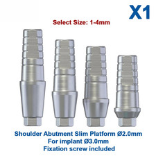 Accesorio dental hombro recto prótesis plataforma estrecha delgado Ø2,0 mm