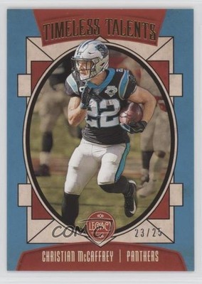 2020 Panini Legacy Timeless Talents Indigo 23/25 Christian McCaffrey #TT-CM 9o3