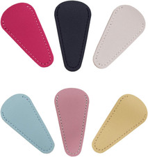 Multicolor Scissor Sheaths - 6-Piece Synthetic Leather Protection Covers