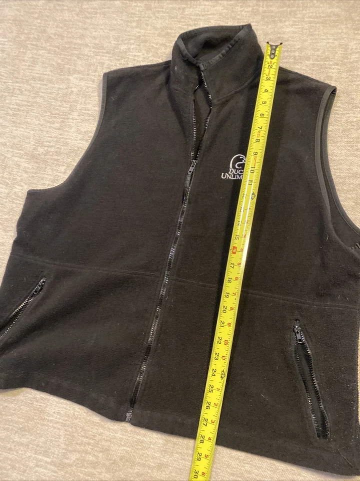 Ducks Unlimited Men’s Fleece Vest 2XL Black - Image 3 of 4