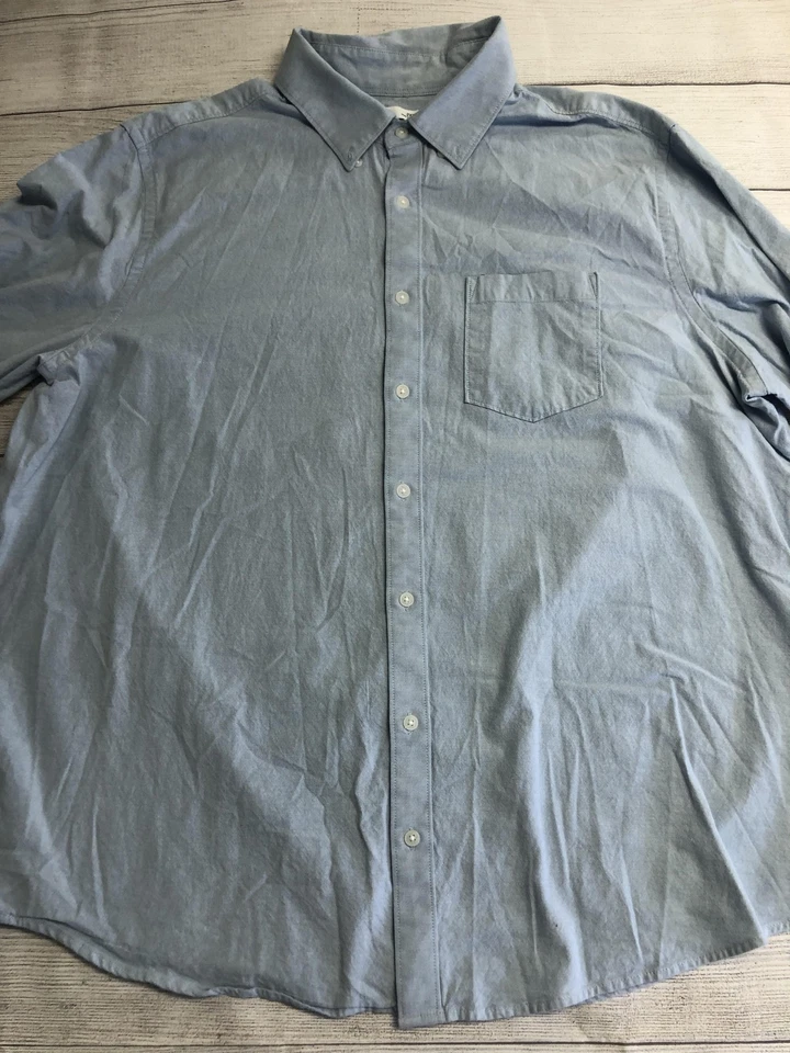 Camisa Sonoma Goods For Life Para Hombres 2XB Azul Con Botones Manga Larga Bolsillo Elástico Foto 2 de 4