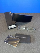 NEW ORIGINAL PORSCHE DESIGN P'8571 A BLACK RECTANGULAR SUNGLASSES 63MM