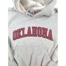 Majestic Oklahoma Sooners Hoodie Mens XL Gray Lined Pullover Football Team NCAA