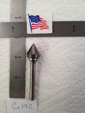 1 NEW FALCON / SGS 1/4" SHANK CARBIDE BURR SJ-6 SINGLE CUT 60&deg; ANGLE. USA (G192)