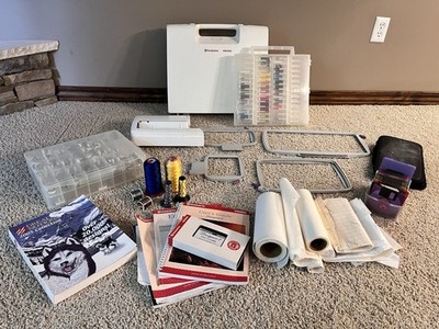 Husqvarna Viking Designer 1 Sewing and Embroidery Machine and Accessories Lot