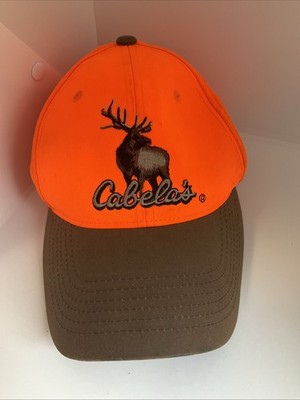 Cabela's Blaze Orange Brown Bill  Buck/Deer Adjustable Cap
