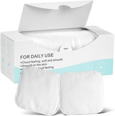 Large Cotton Pads for Face (70 Count)   No Tear & Lint-Free, Triple-Layer Thick