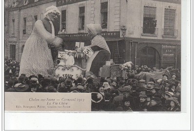 Chalon-sur-Saône - Karneval 1913 - La Vie Chère - sehr guter Zustand