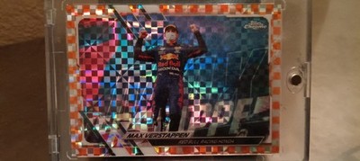 2021 Topps Chrome Formula 1 - Max Verstappen #48 - Orange Checker /25