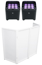 2 Chauvet DJ Freedom Par H9 IP RGBAW UV Wireless DMX Battery Wash Lights Facade