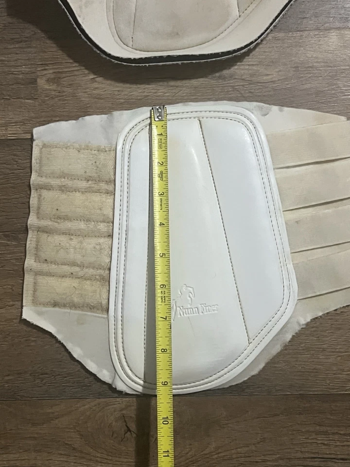 Botas de Cepillado Nunn Finer Férula Tendón Caballo Tack Blanco Mediano Foto 4 de 4