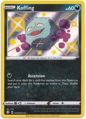 Koffing Shiny Rare Holo SV076/SV122 Shining Fates