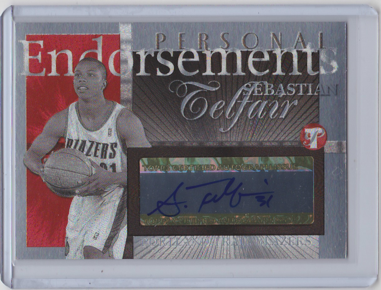 2004-05 TOPPS PRISTINE SEBASTIAN TELFAIR AUTO PERSONAL ENDORSEMENTS ...