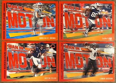 MAN IN MOTION RED LONGEVITY 2023 Panini Rookies & Stars NFL You Pick/Choose!
