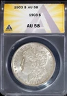 1903 Silver Morgan Dollar AU 58 ANACS # 7577189 + Bonus
