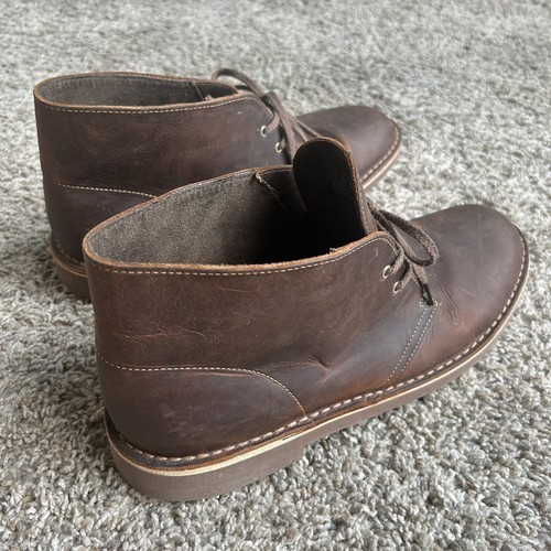 Clarks Bushacre dunkelbraun Leder 15522 Chukka Wüste Stiefeletten US Herren 11,5 - Bild 7 von 11