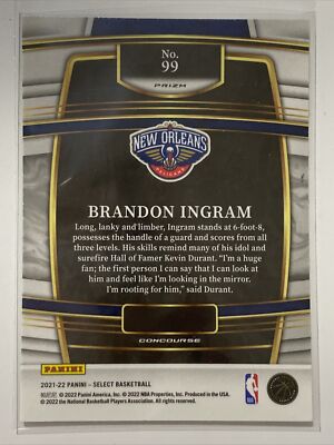 2021-22 Panini Select Brandon Ingram #99 Blue Concourse