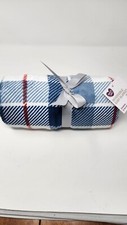 Parents Choice blue  White Plaid Sherpa 30"x40" Baby blanket blue plaid