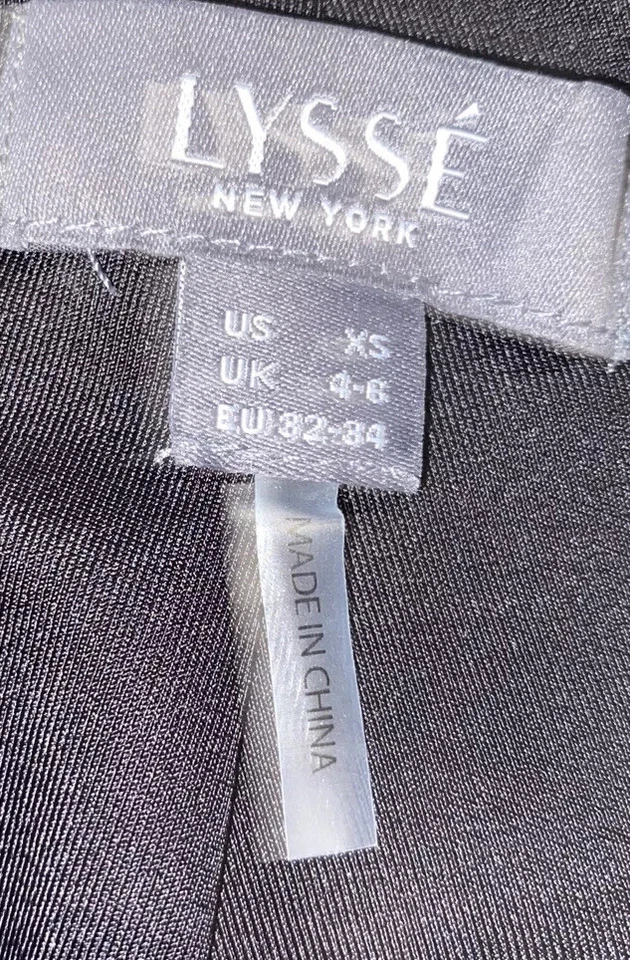 Mujer Lysse New York Leggings Pantalones Talla XS Negro, Blanco, Amarillo Cuadros Bonito Foto 3 de 4