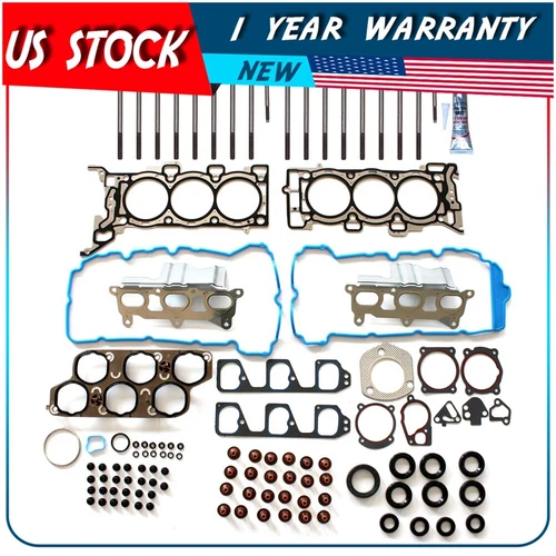 Head Gasket Set Bolts Fits 07-11 Chevrolet Pontiac Saturn Suzuki 3.6L VIN 7 N36A