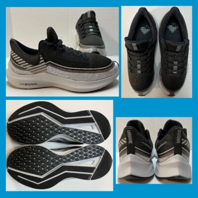 Nike Air Zoom Sneakers Sz 10 Winflo 6 Shield BQ3191-001 Black Running Shoes EUC