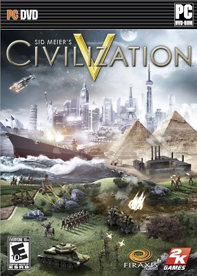 Sid Meier's Civilization V 5 -- Windows PC Computer Game -- includes DVD and KEY