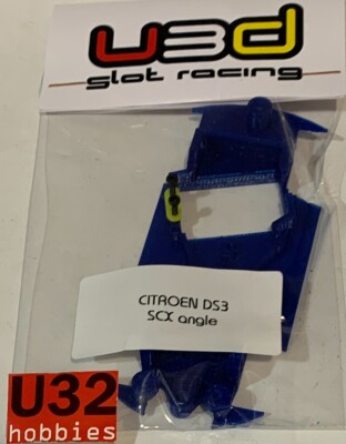 U3D Chassis 3D Citroën DS3 WRC Anglewinder Blau Scalextric