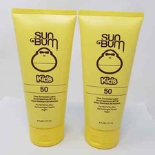 2 Sun Bum Kids SPF 50Sunscreen Lotion Water Resistant 6 Oz *READ DESCRIPITION* 2.17 per gallon